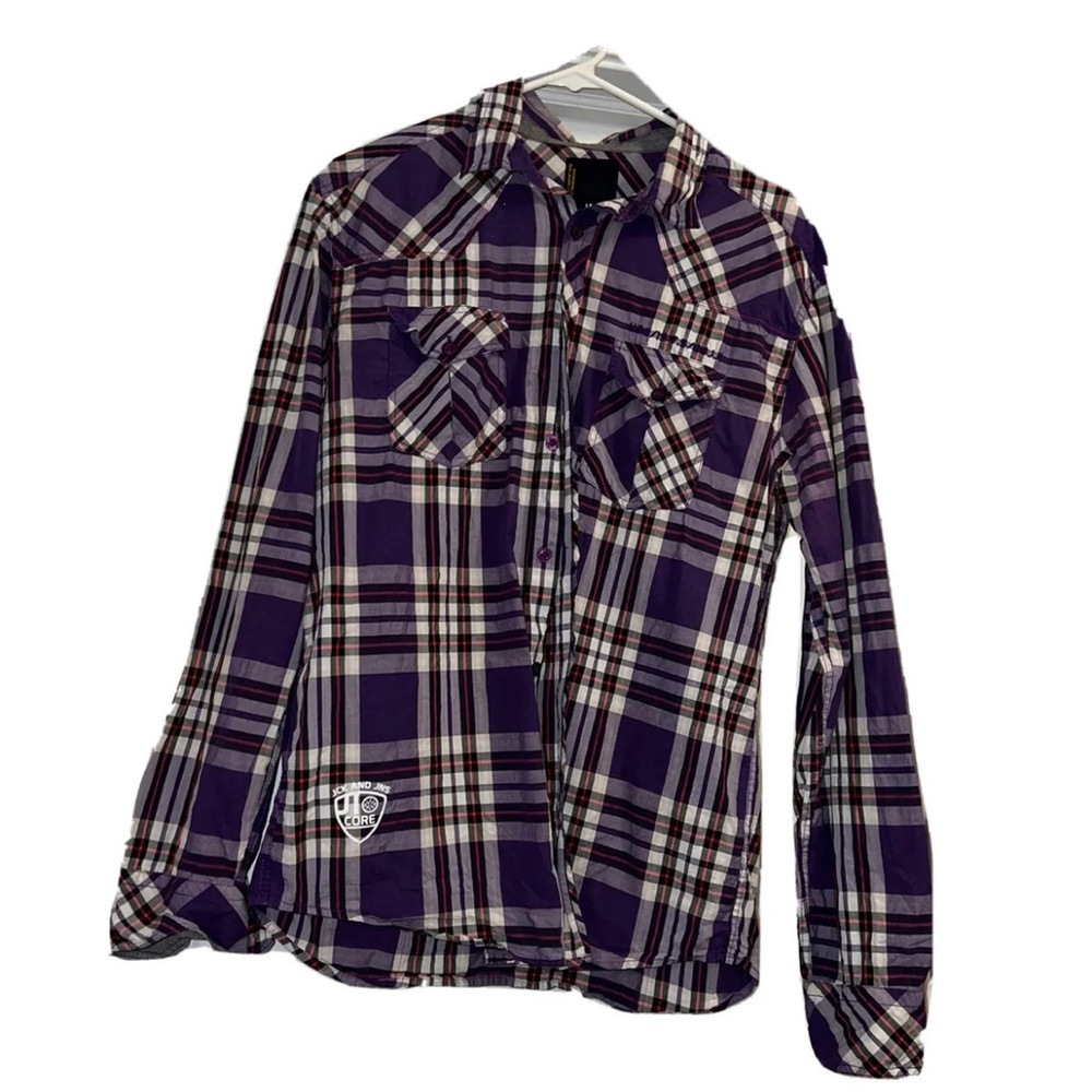 Jack and Jones Purple Button Up Men’s L